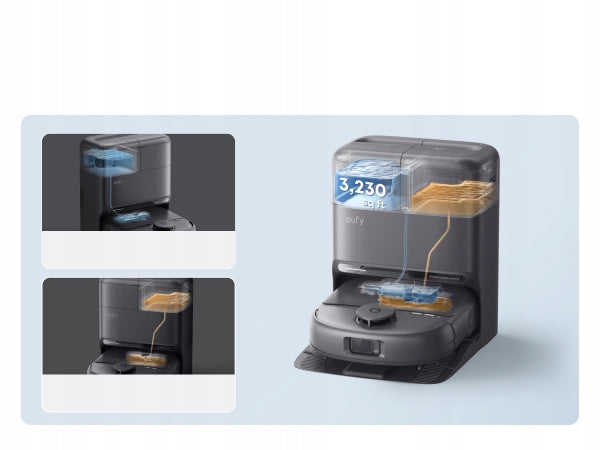 CLEANING ROBOT EUFY OMNI C28 BLACK 15000Pa HydroJet Station 5in1 APPLICATION Wireless operating time 250 min