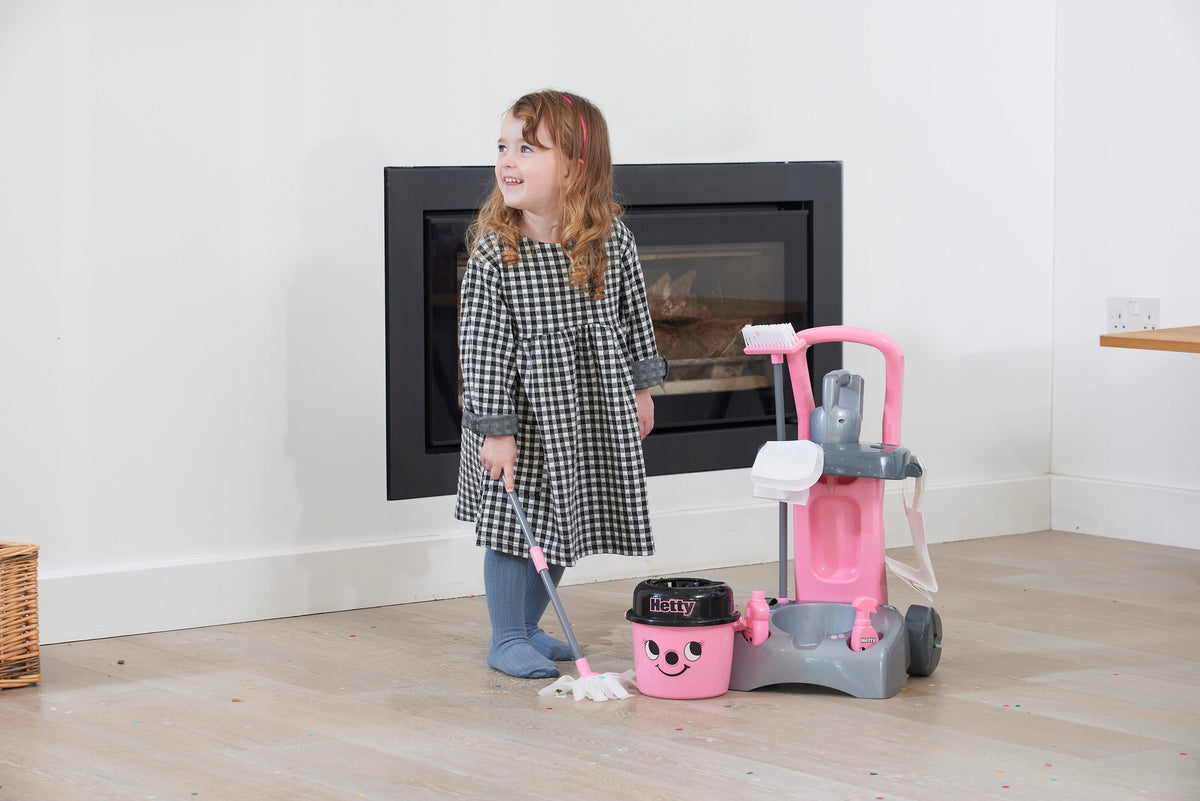 CLEANING TROLLEY HETTY FOR CHILDREN SET XXL VACUUM CLEANER MOP BUCKET CASDON Brand Casdon
