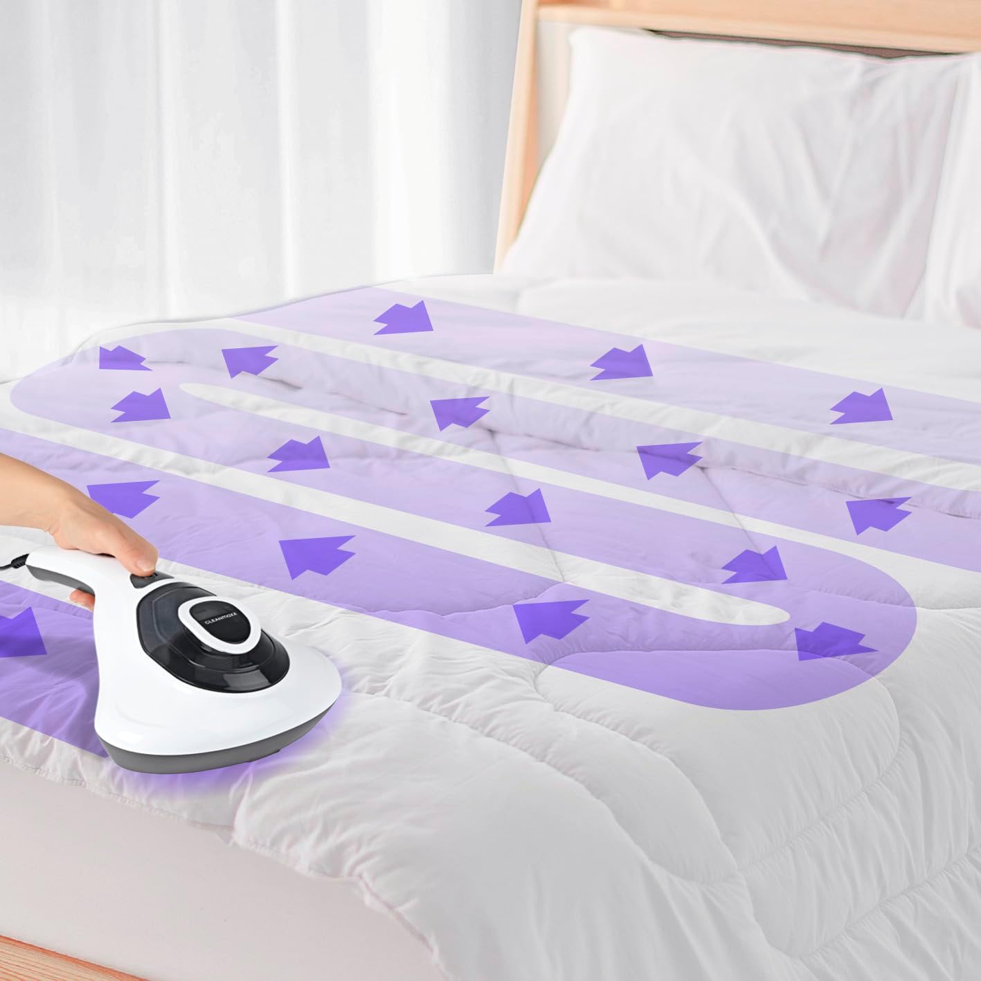 CLEANmaxx Vibration anti-mite vacuum cleaner 300W Uvc Hepa light Brand CLEANmaxx