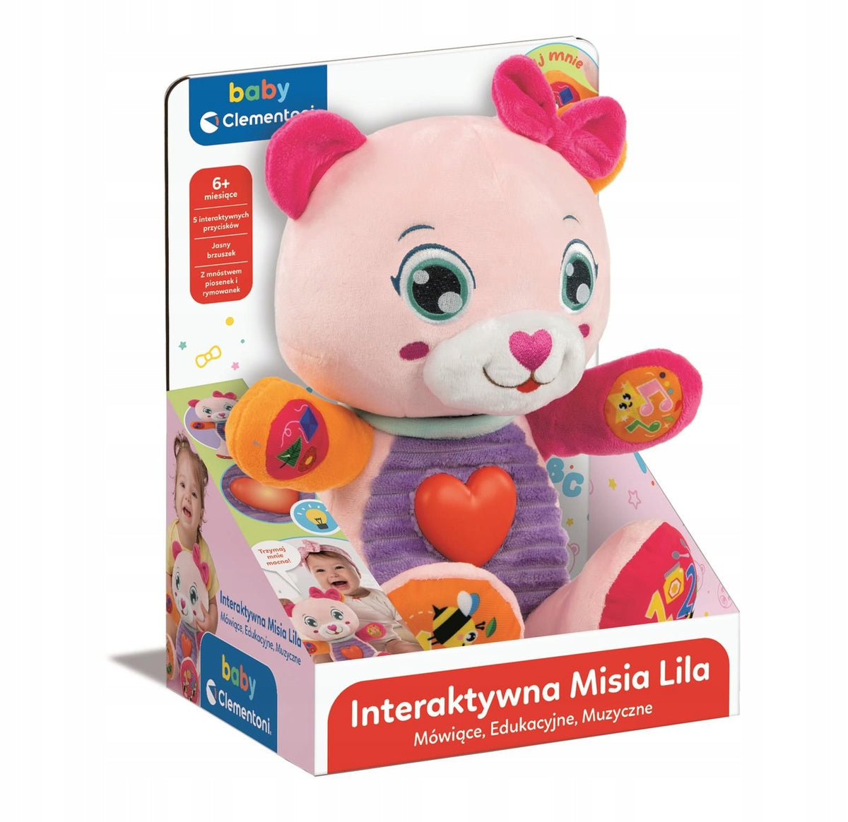 CLEMENTONI INTERACTIVE BEAR LILA educational toy speaks, sings, teaches Packaging status original