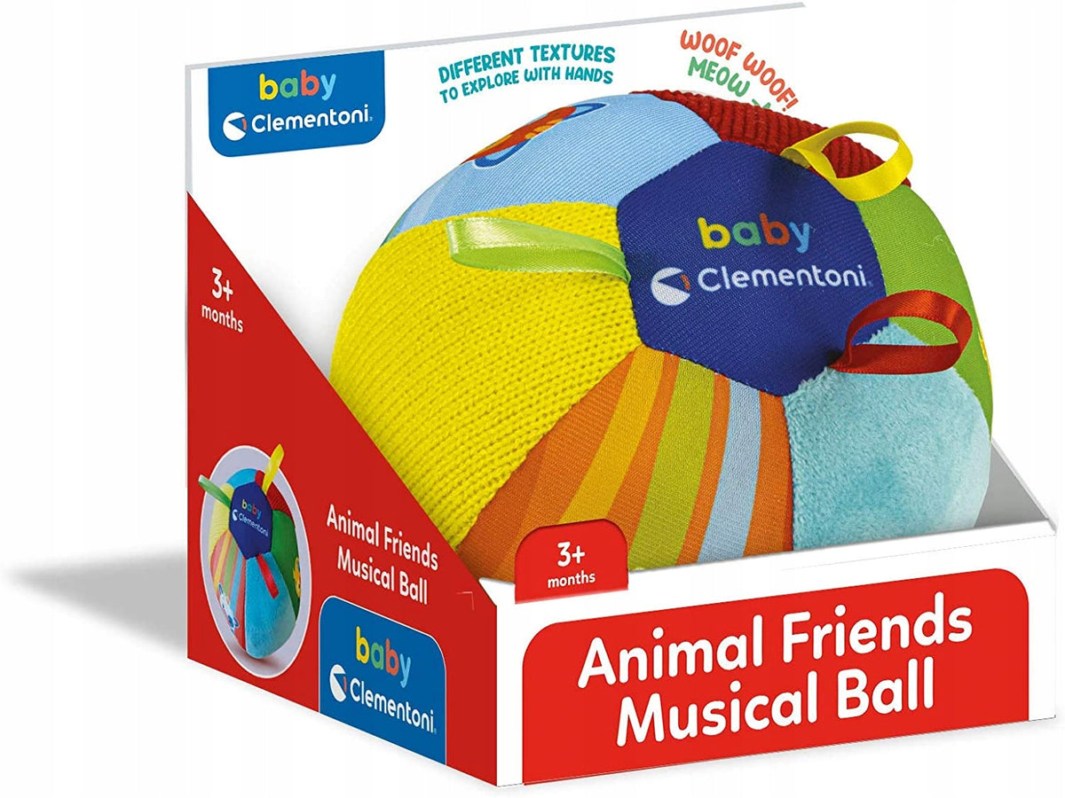 CLEMENTONI MUSICAL BALL ANIMAL for crawling Brand Clementoni