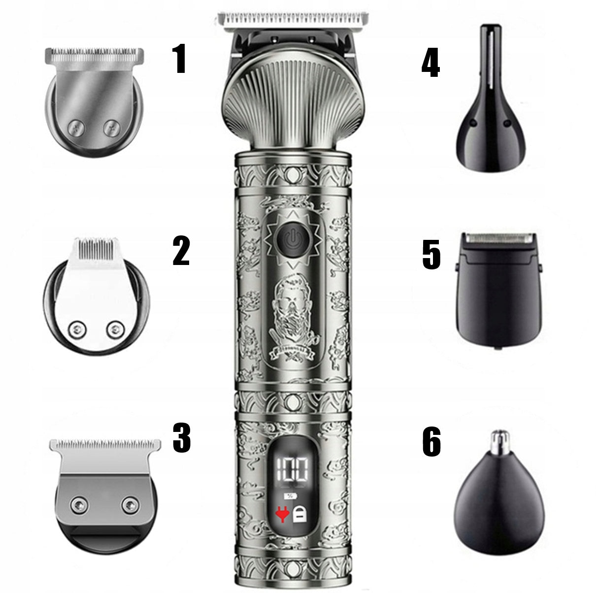 CLIPPER FOR HAIR, BEARD, BODY TRIMMER AND SHAVER 16IN1 Brand Zilan