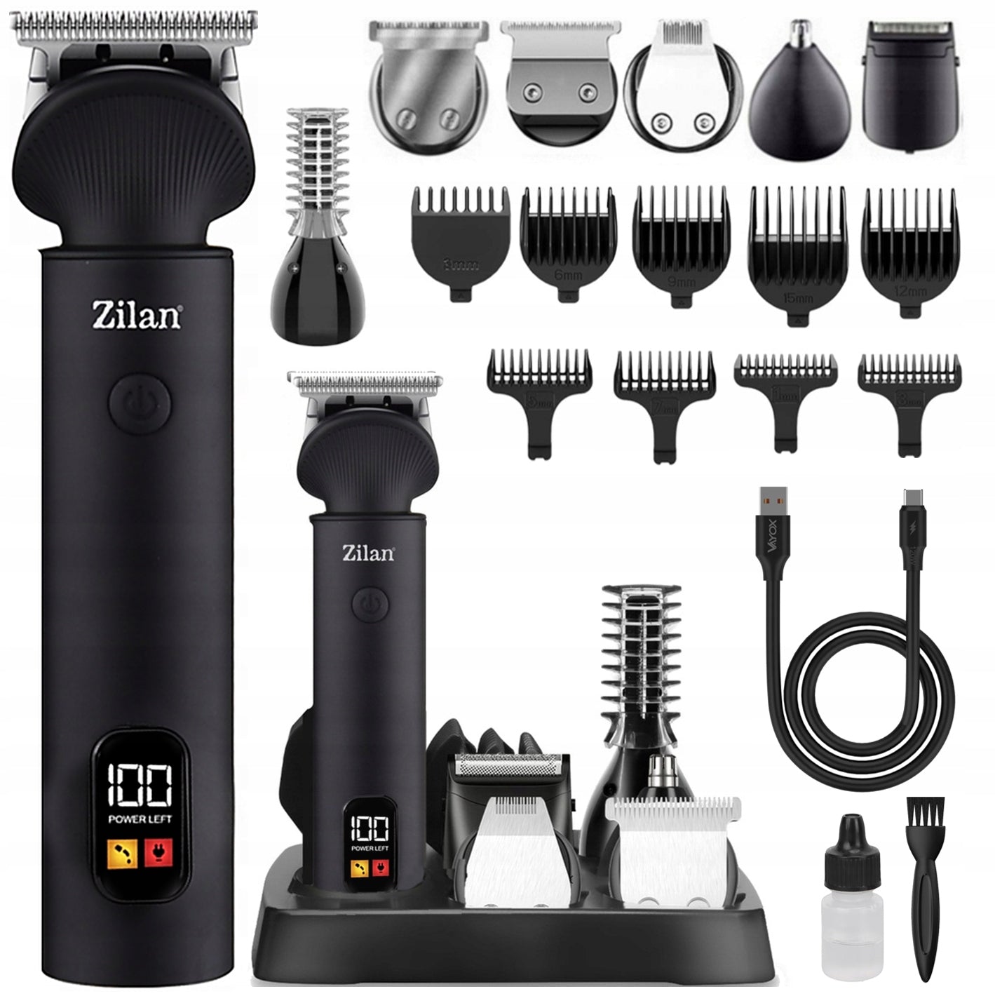 CLIPPER FOR HAIR, BEARD, BODY TRIMMER AND SHAVER 16IN1