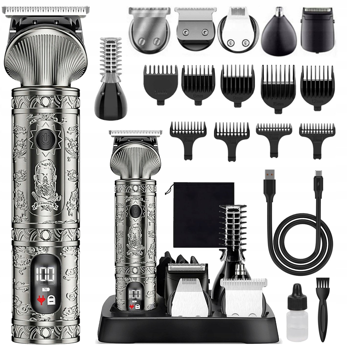 CLIPPER FOR HAIR, BEARD, BODY TRIMMER AND SHAVER 16IN1