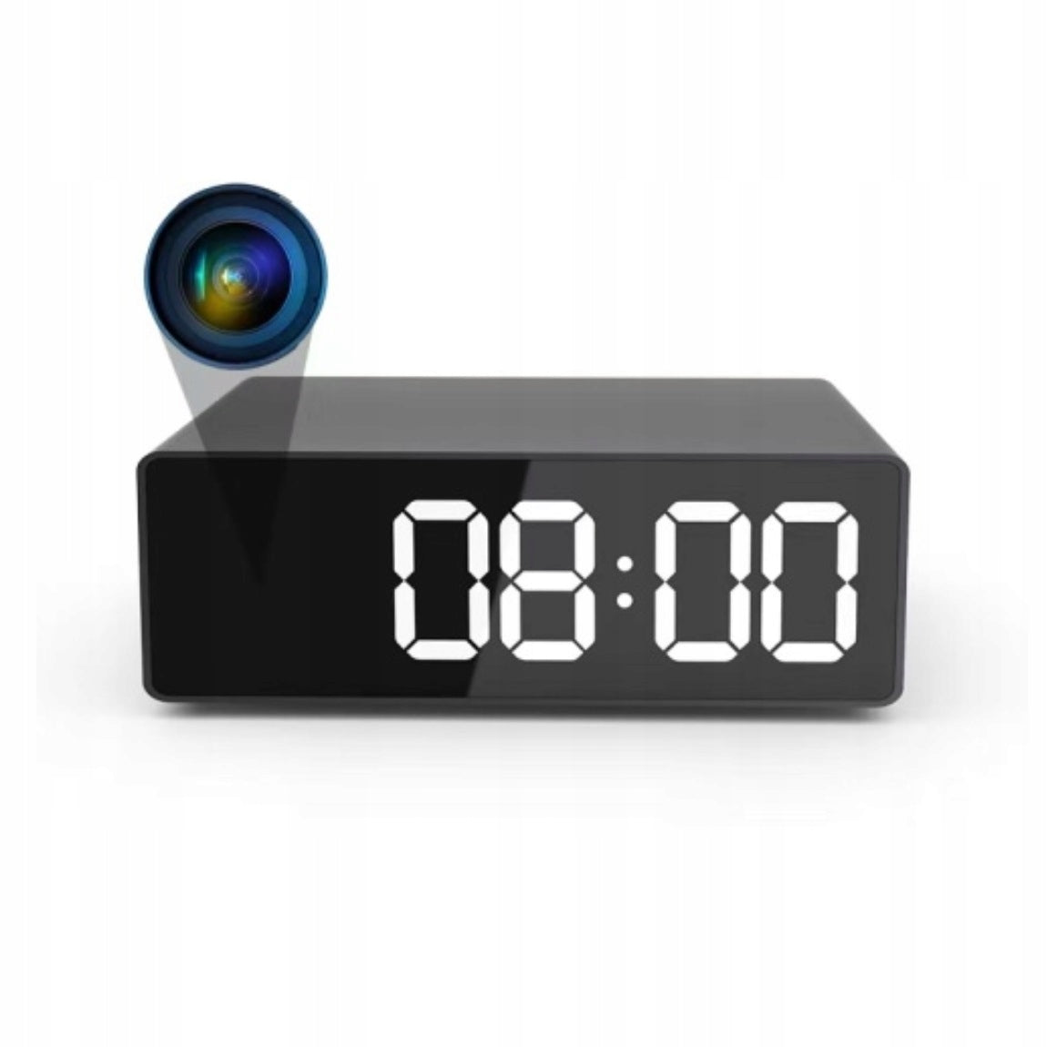 CLOCK WITH HIDDEN MINI SPY CAMERA ALARM CLOCK FULL HD WIFI Batteries included yes