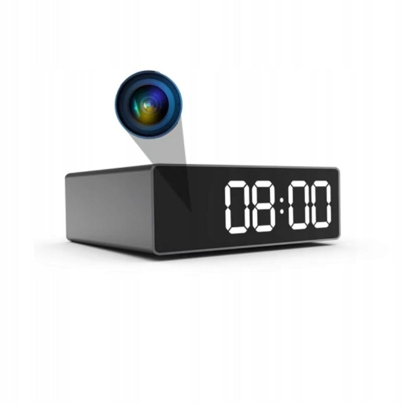CLOCK WITH HIDDEN MINI SPY CAMERA ALARM CLOCK FULL HD WIFI Packaging status original