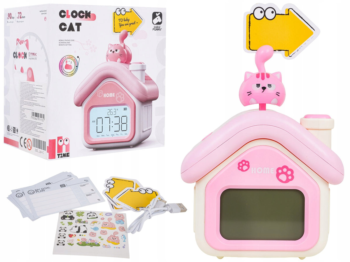 CLOCK electronic alarm clock for children HOUSE KITTEN alarm night light Brand no brand
