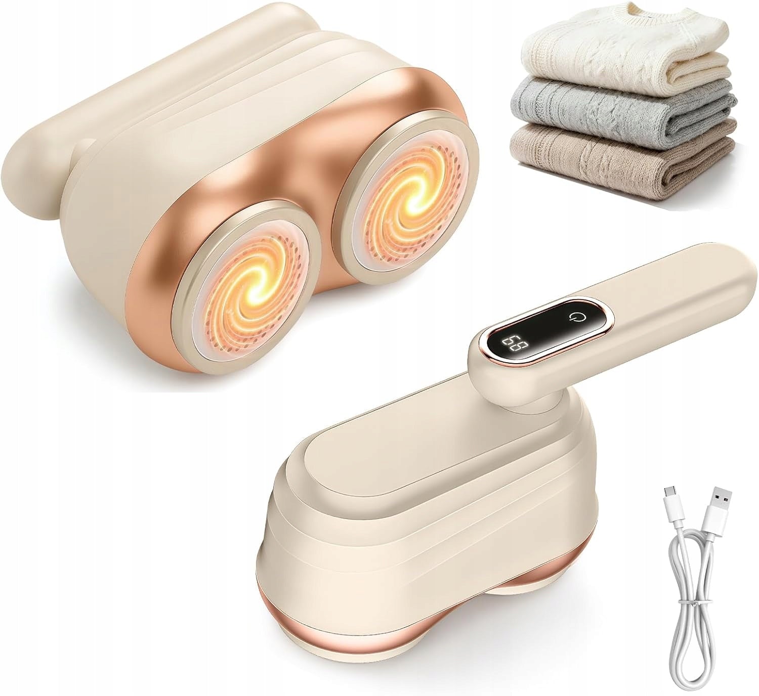 CLOTHES SHAVER CORDLESS HEAD FOR REMOVING BALLS FROM BEDDING