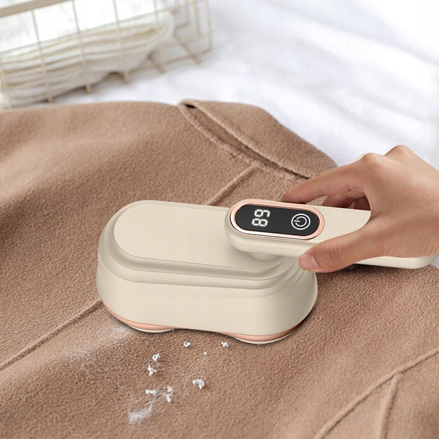 CLOTHES SHAVER DOUBLE HEAD REMOVES BALLS RECHARGEABLE COFFEE COLOR Brand no brand