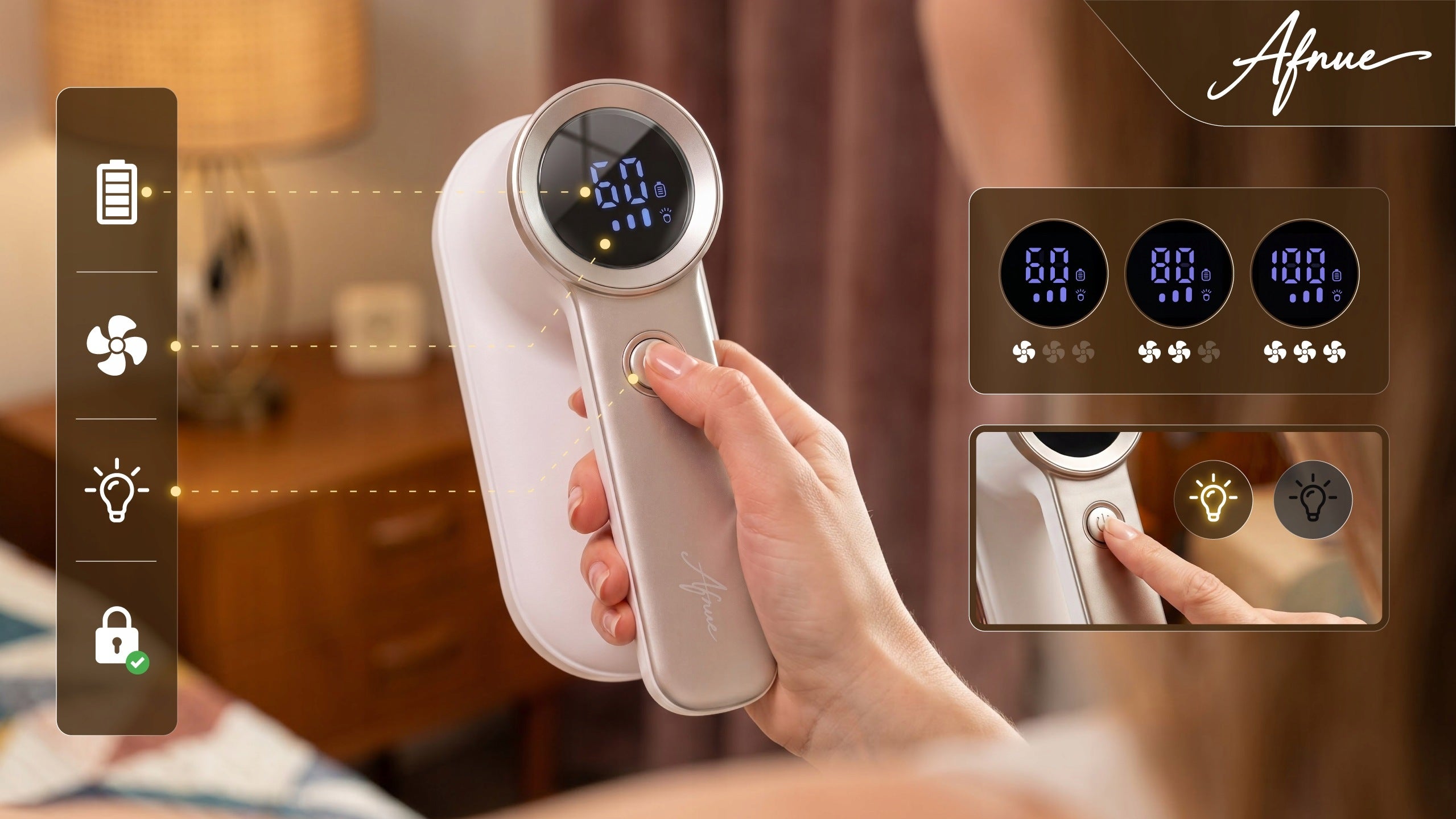 CLOTHES SHAVER ELECTRIC CORDLESS FOR FABRICS STRONG + LED LIGHT Manufacturer code 5906492209363