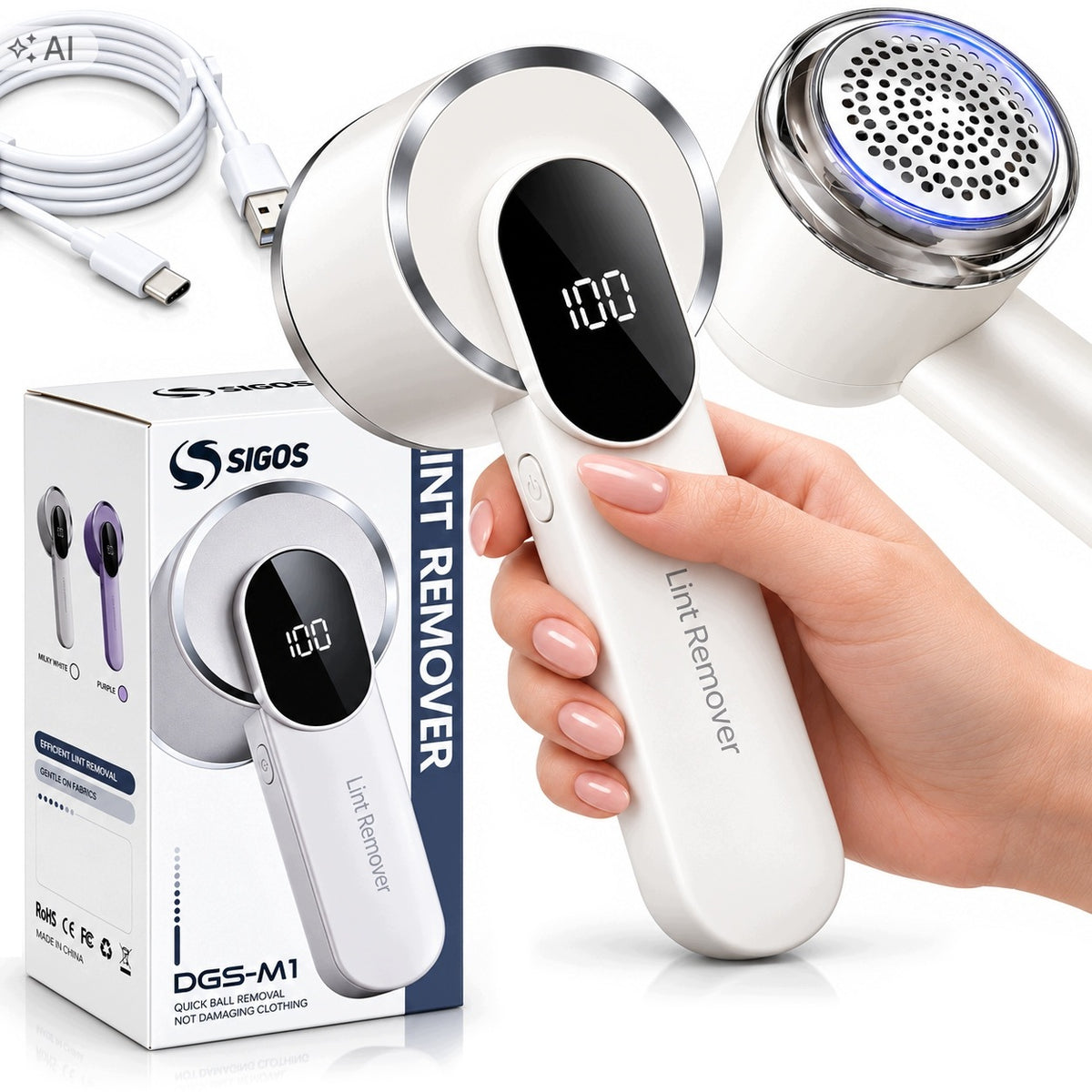 CLOTHES SHAVER UPHOLSTERY SWEATERS STRONG CORDLESS USB-C