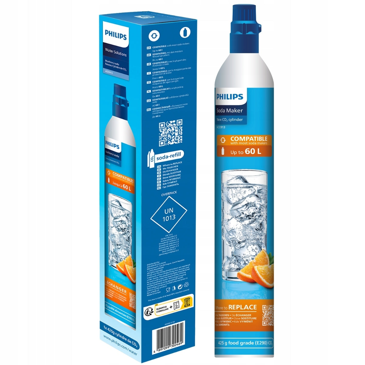 CO2 cartridge cylinder PHILIPS FOR SATURATOR SODASTREAM PHILIPS Packaging status original