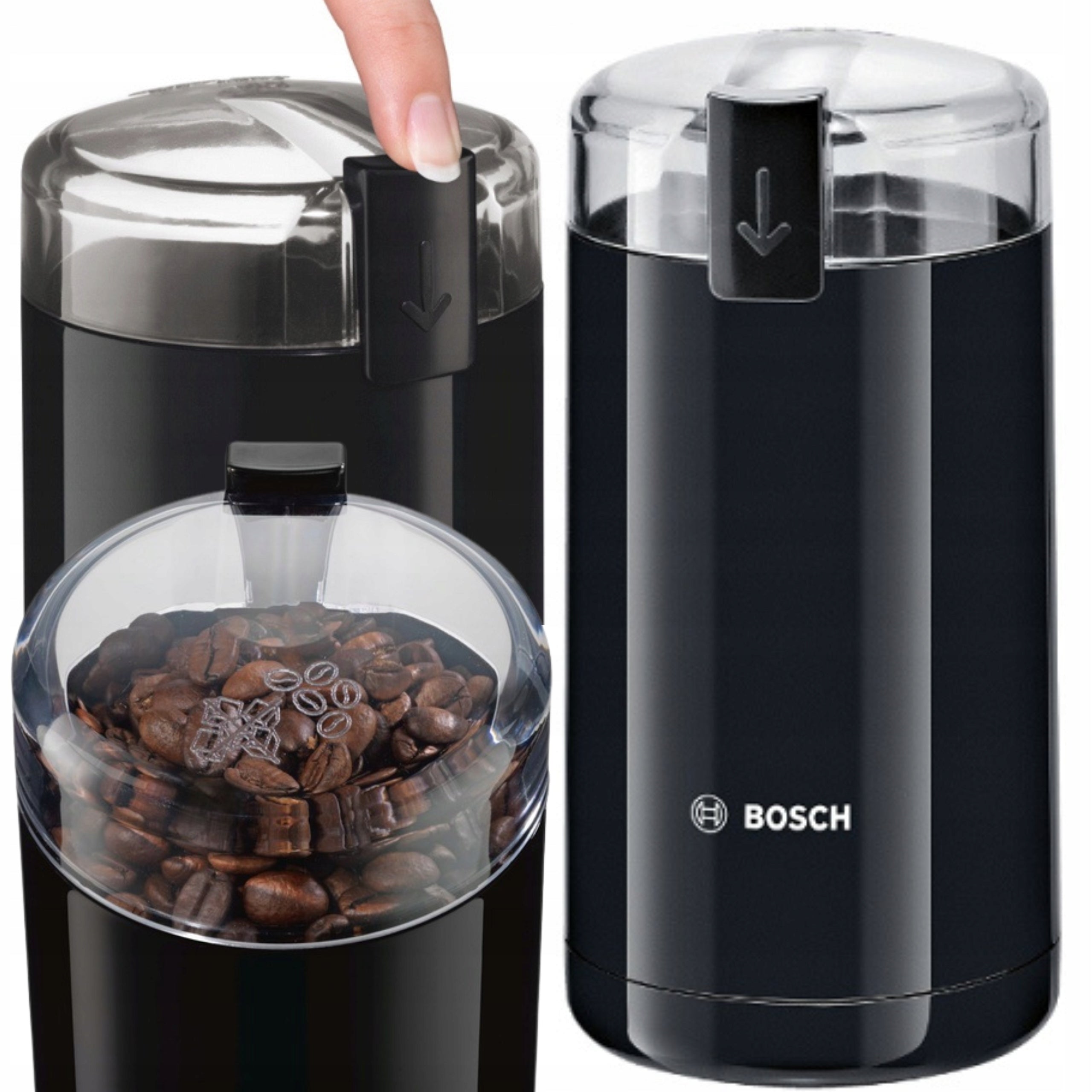 COFFEE GRINDER BOSCH ELECTRIC BLACK 180W - FOR NUT SPICE BEANS
