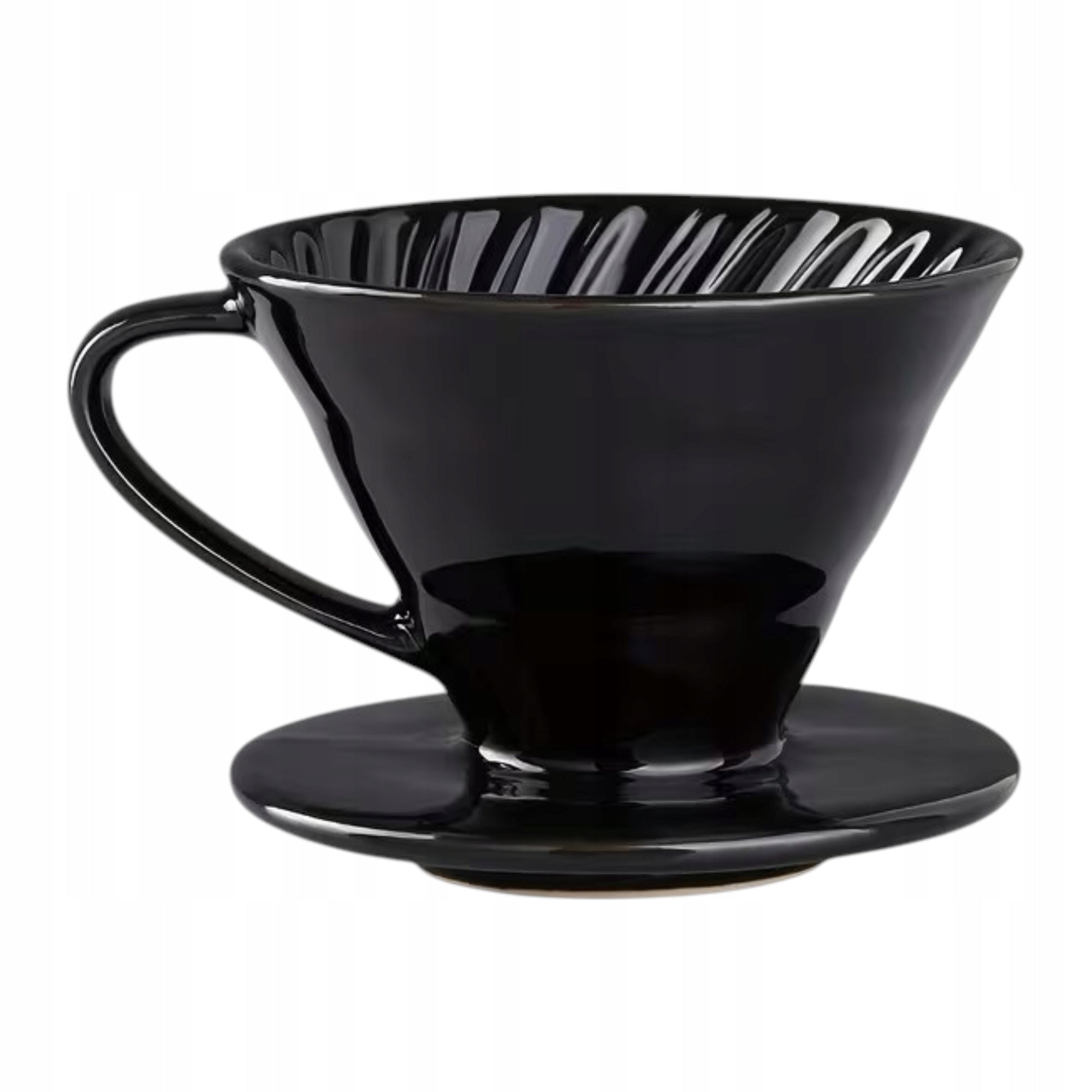 COFFEE INFUSER FILTERING CERAMIC FUNNEL BLACK DRIP DRIPPER