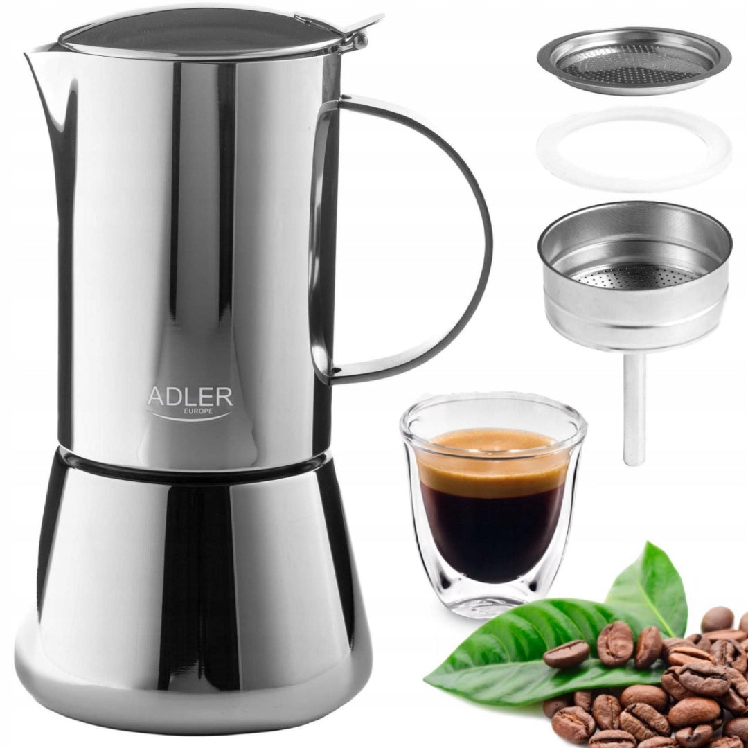 COFFEE MAKER FOR 12 CUPS 620ml STEEL induction/gas/other