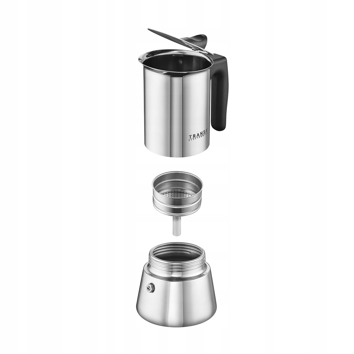 COFFEE MAKER STAINLESS STEEL 4 CUPS OF COFFEE TRANSA 200ml Packaging status original