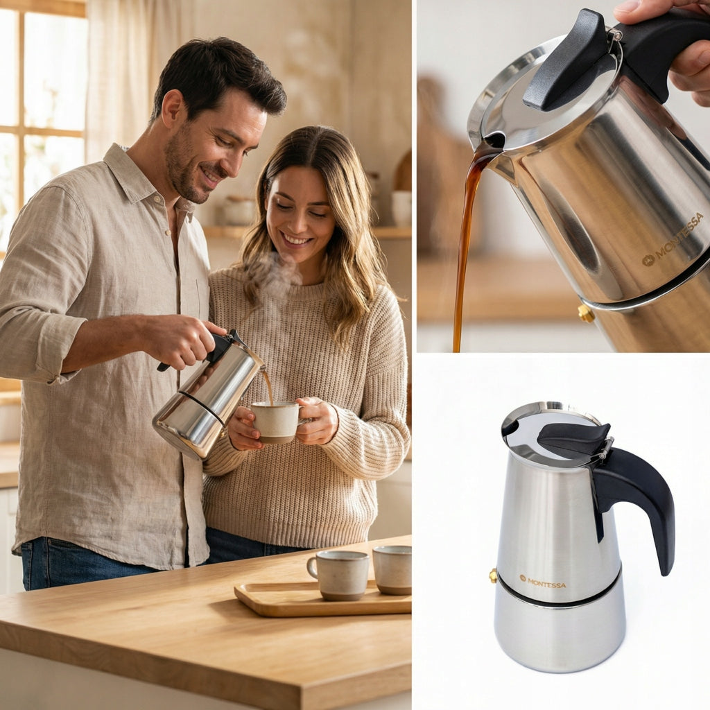 COFFEE MAKER STAINLESS STEEL COFFEE MAKER 200ML MONTESSA Line Allessia