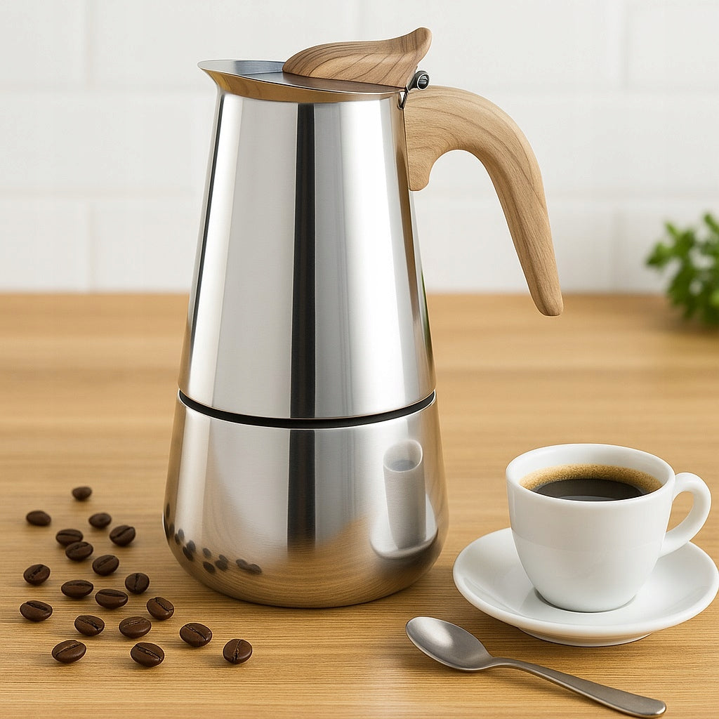 COFFEE MAKER STAINLESS STEEL HANDLE WOOD 450ML MONTESSA Manufacturer code e6136