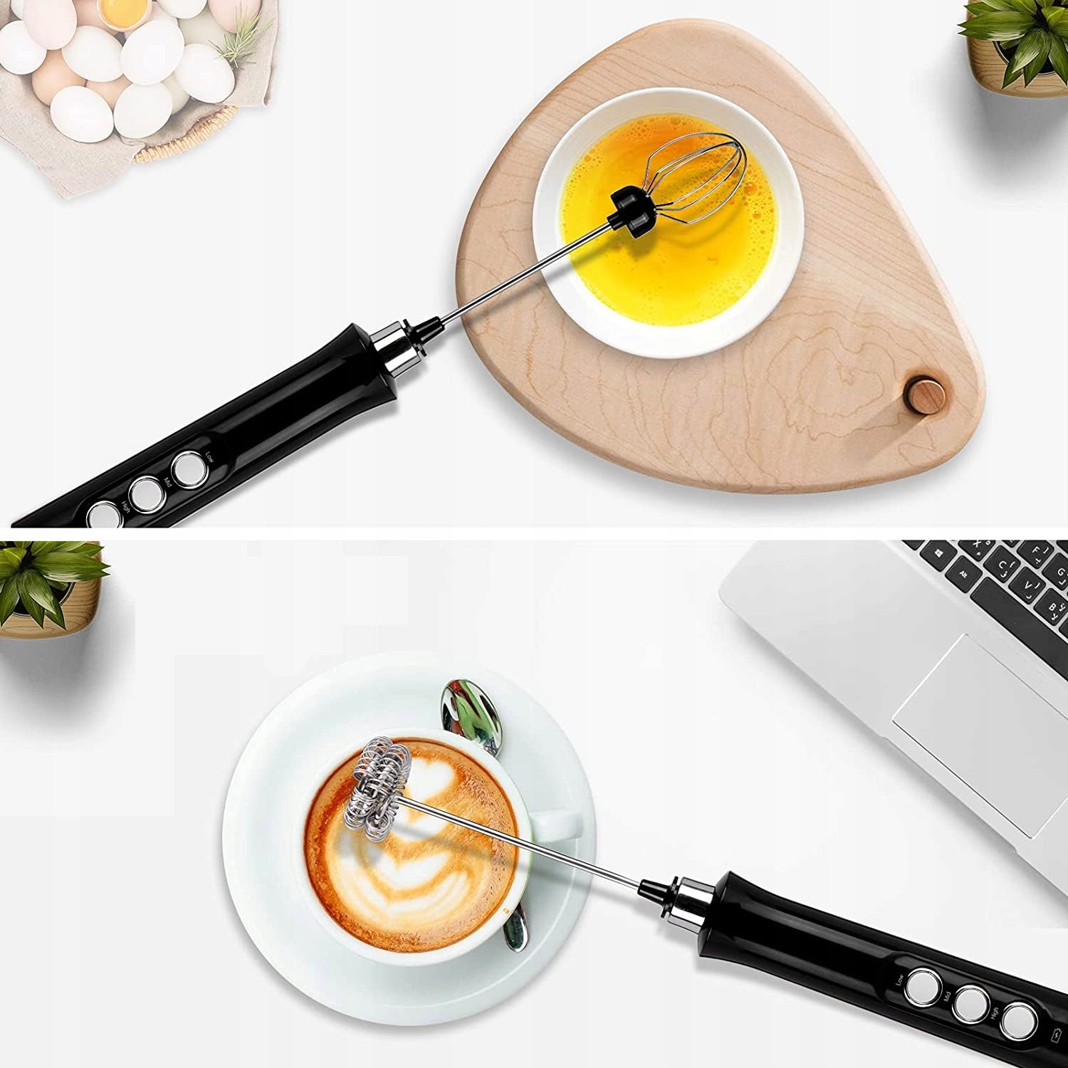COFFEE MILK FROTHER BATTERY MIXER 3in1 BLURR Packaging status original