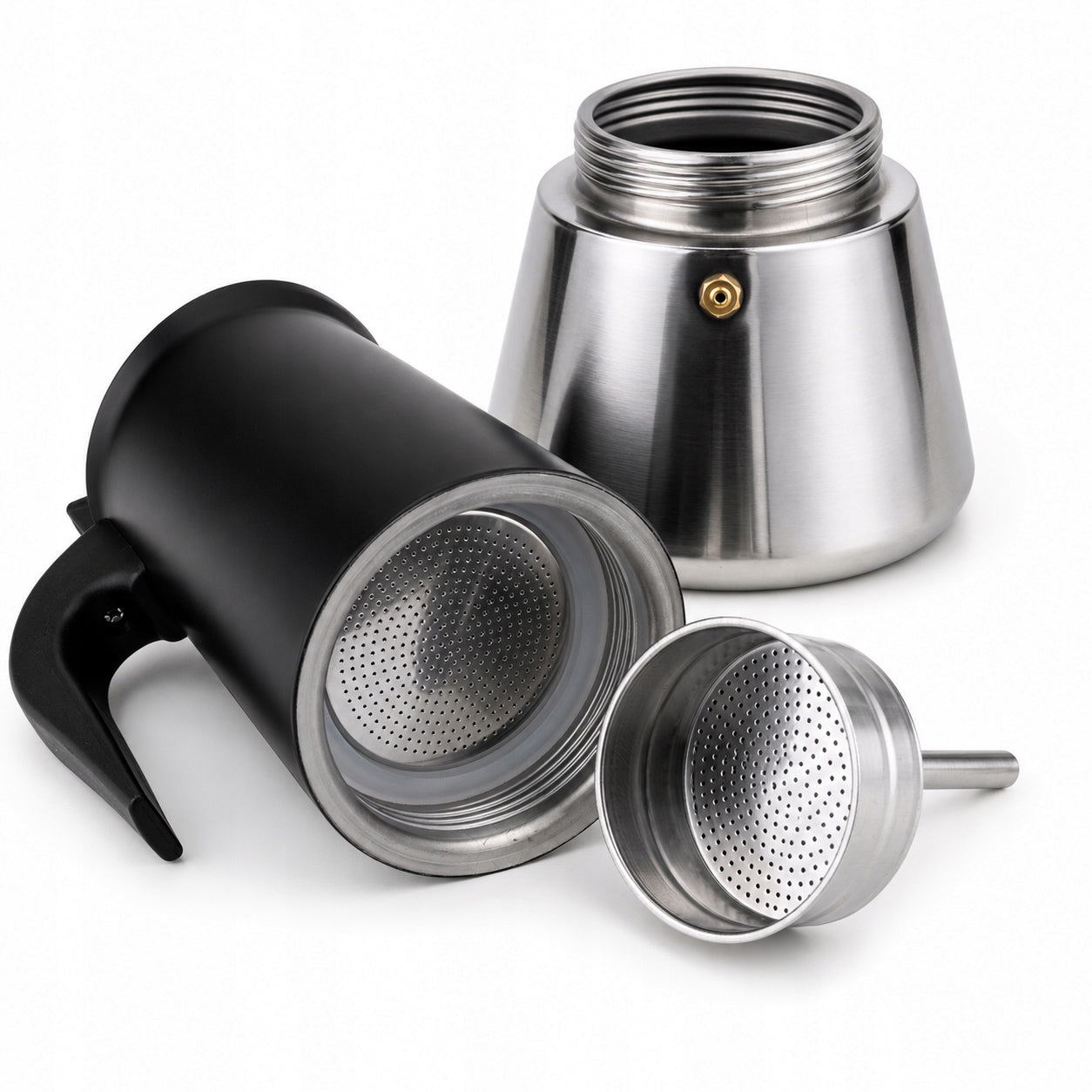 COFFEE PRESSURE COFFEE MAKER STEEL ESPRESSO INFUSER 600 ml KAMILLE Manufacturer code 0560