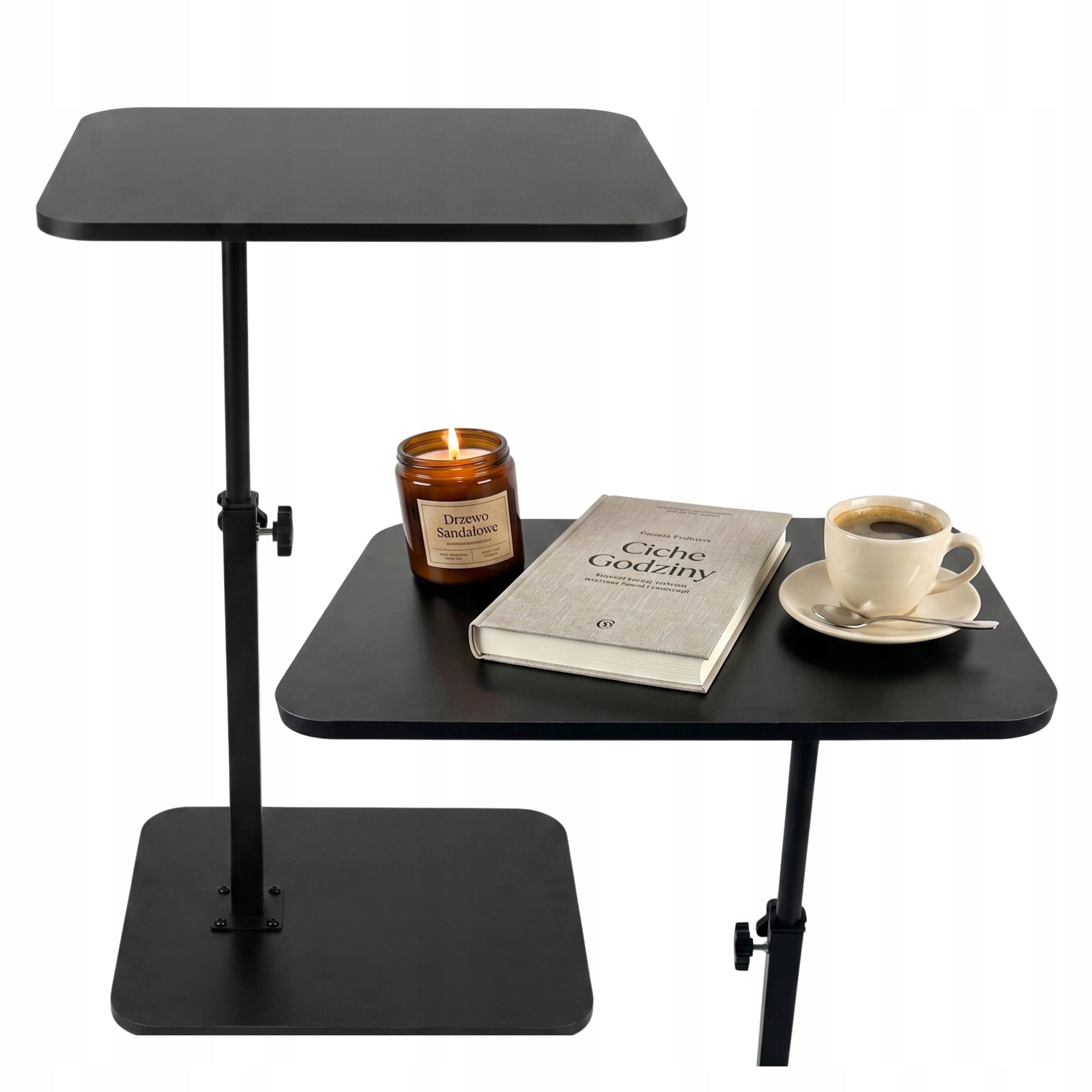 COFFEE TABLE ADJUSTABLE SIDE NIGHT AUXILIARY LOFT BLACK FOR LAPTOP