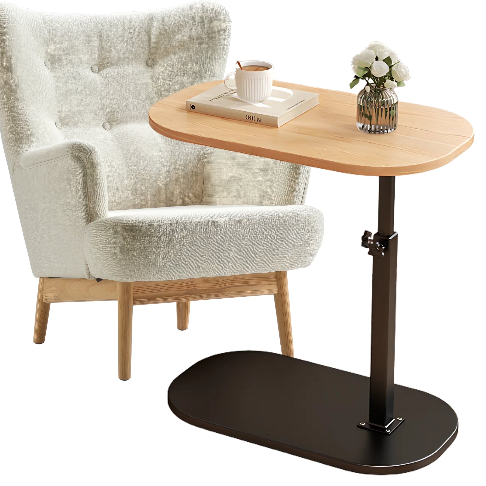COFFEE TABLE ADJUSTABLE SIDE NIGHT AUXILIARY LOFT FOR LAPTOP