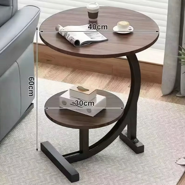 COFFEE TABLE DOUBLE Round Side Auxiliary For Living Room Corner Brand no brand