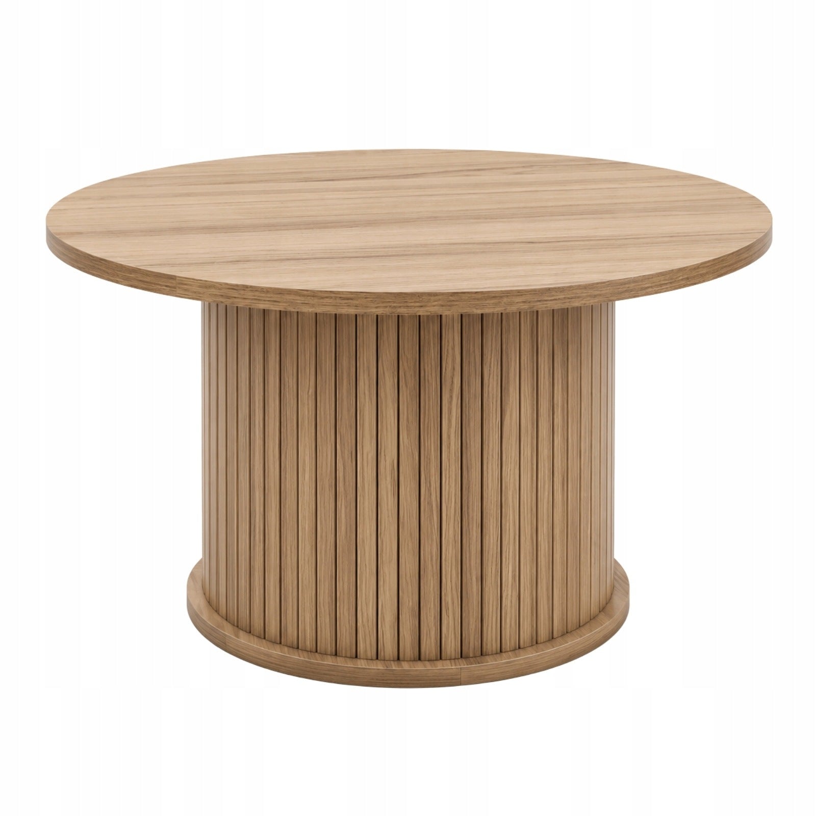 COFFEE TABLE GROOVED MDF Ø 70 CM BROWN HEIGHT 40 CM FOR LIVING ROOM Manufacturer code E14004N