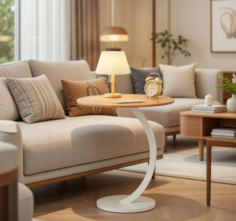 COFFEE TABLE SIDE ROUND Auxiliary Corner for Living Room Furniture depth 40 cm