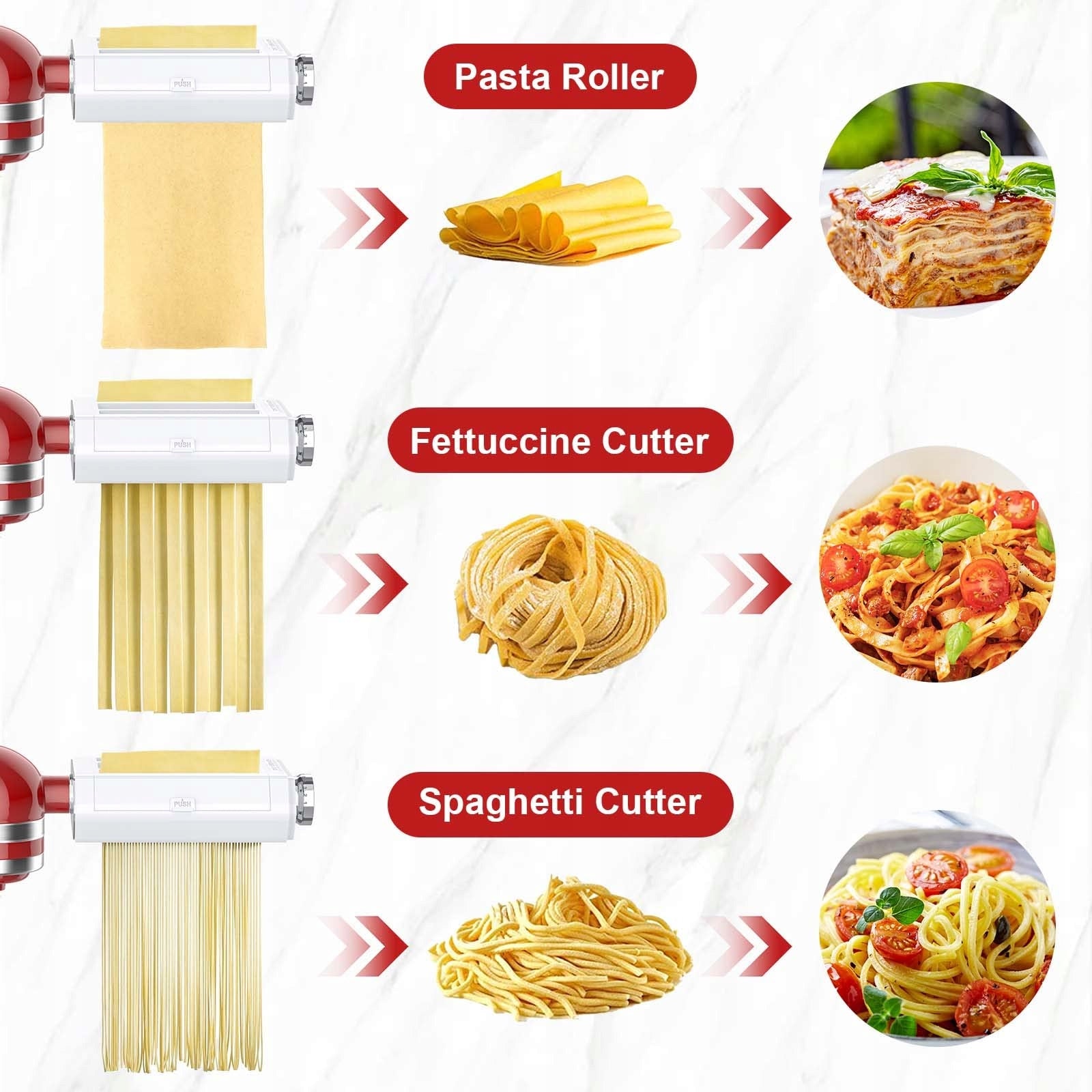 COFUN 3-IN-1 Automatic Pasta and Cake Machine Manufacturer code C2028 per kitchenaid accessoire pates