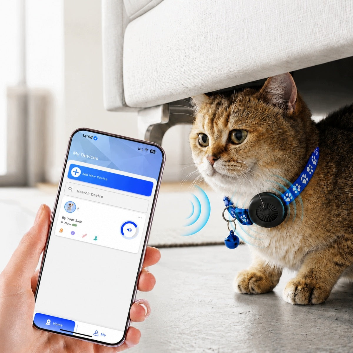 COLLAR LOCATOR GPS ANDROID IOS COMPATIBLE WITH AIRTAG FOR CAT DOG Model 4069963663833