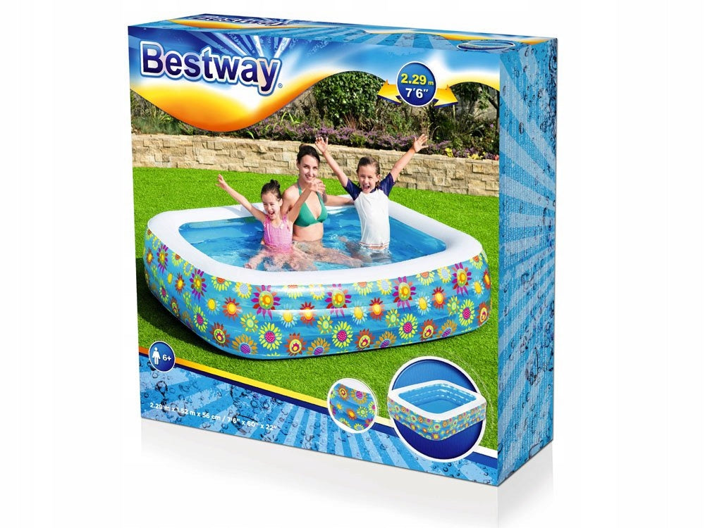 COLORFUL GARDEN SWIMMING POOL FOR CHILDREN + PATCH Product width 152 cm