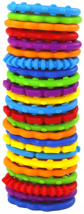 COLORFUL SENSORY BRACELETS for baby links to connect 24 pcs Manufacturer code na święta NIEMOWLĄT MONTESSORI wyprawka