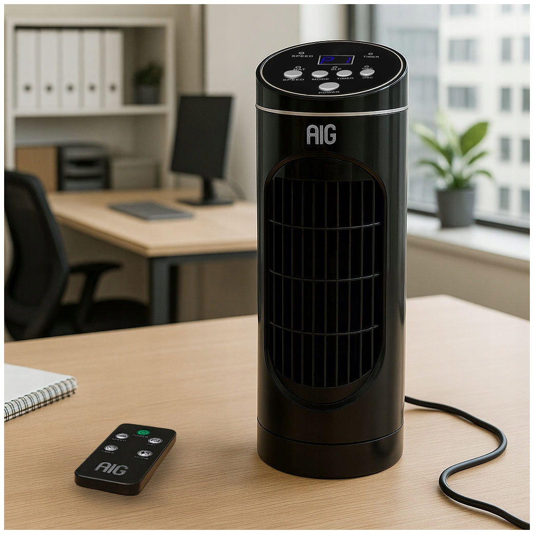 COLUMN FAN DESK DISPLAY FAN 3 OPERATING MODES TIMER REMOTE CONTROL Manufacturer code 0385