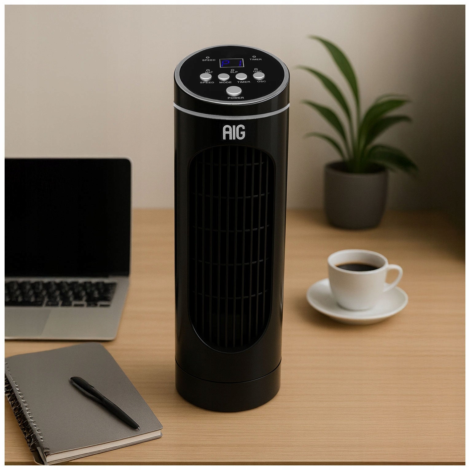 COLUMN FAN DESK DISPLAY FAN 3 OPERATING MODES TIMER REMOTE CONTROL Packaging status original