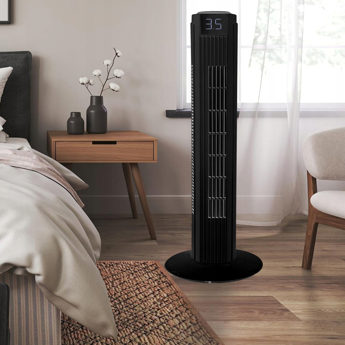 COLUMN FAN QUIET 27db FAN STANDING REMOTE CONTROL IONIZATION RANGE 12M Fan type column