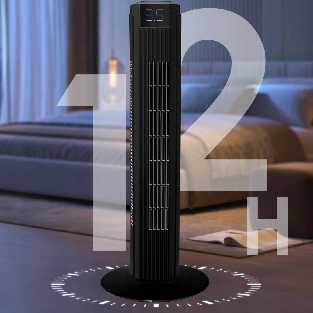 COLUMN FAN QUIET 27db FAN STANDING REMOTE CONTROL IONIZATION RANGE 12M Model WENTYLATOR KOLUMNOWY WIATRAK STOJĄCY PODŁOGOWY