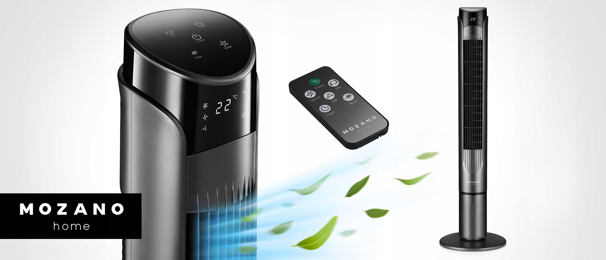 COLUMN FAN QUIET FAN AROMA + IONIZATION + WIFI RANGE 10M XXL Functions ionization air purification oscillation automatic oscillation tilt angle adjustment timer other