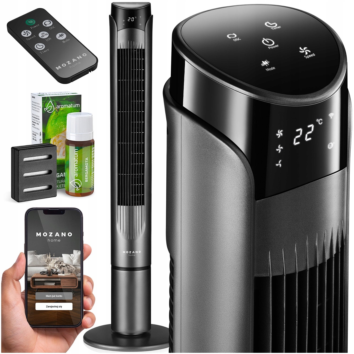 COLUMN FAN QUIET FAN AROMA + IONIZATION + WIFI RANGE 10M XXL