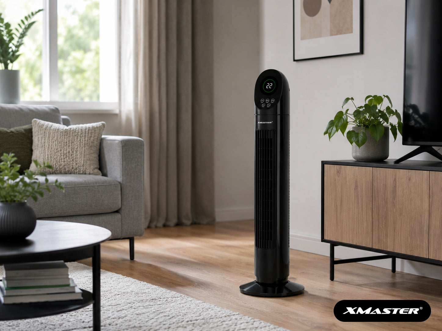 COLUMN FAN SILENT FAN STANDING ADJUSTABLE OSCILLATION REMOTE CONTROL 88CM Packaging status original