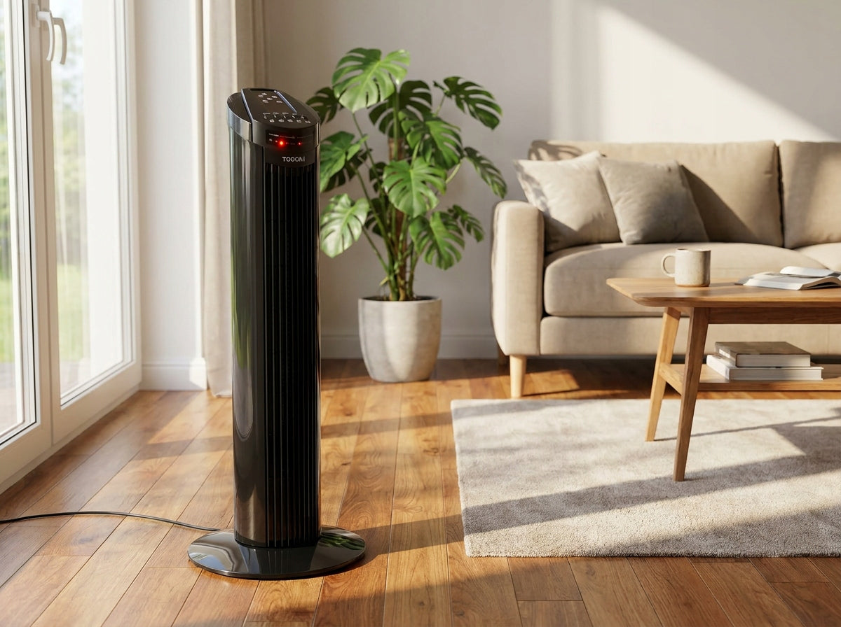 COLUMN FAN STANDING FLOOR FAN ADJUSTABLE REMOTE CONTROL LARGE TIMER Packaging status original