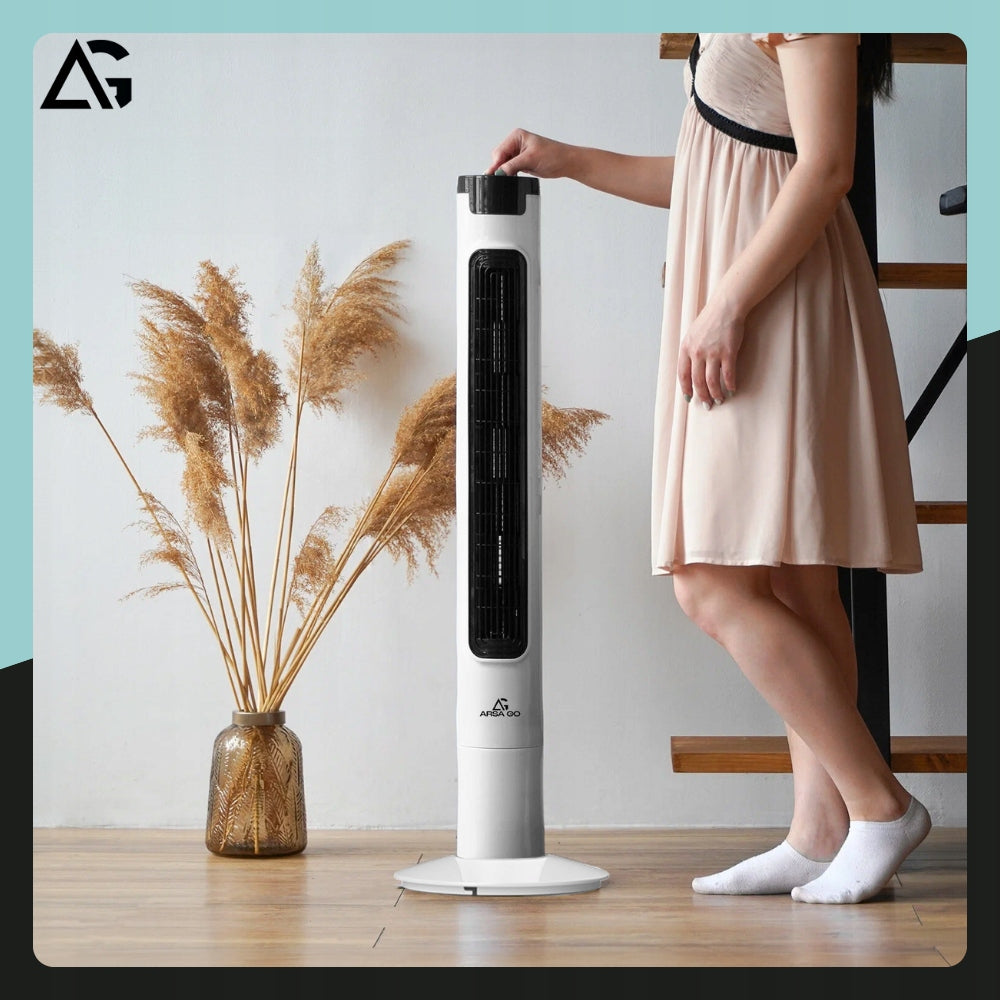 COLUMN FAN STANDING FLOOR LARGE WINDMILL TIMER QUIET PILOT 98cm Manufacturer code MOCNY REGULOWANY REGULACJA Z PILOTEM OBROTOWY