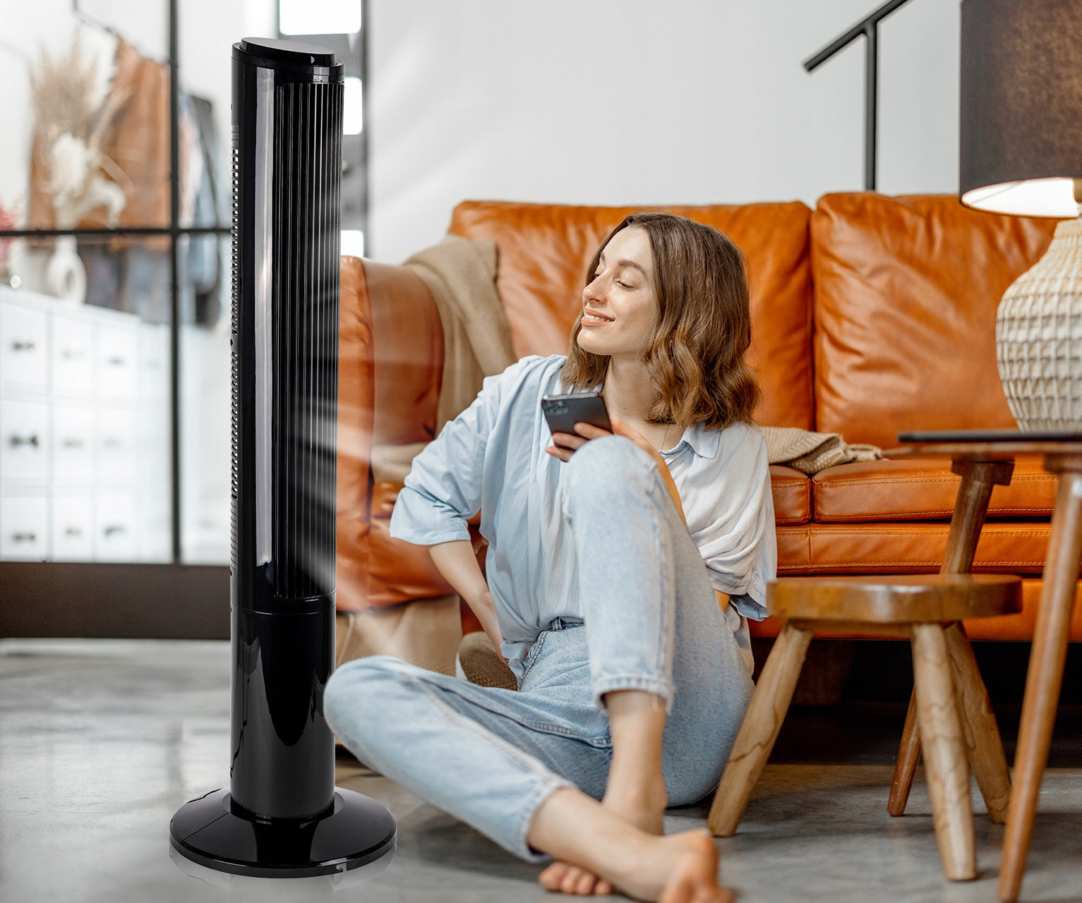 COLUMN FAN VERTICAL FLOOR FAN IONIZATION QUIET STRONG Fan type column