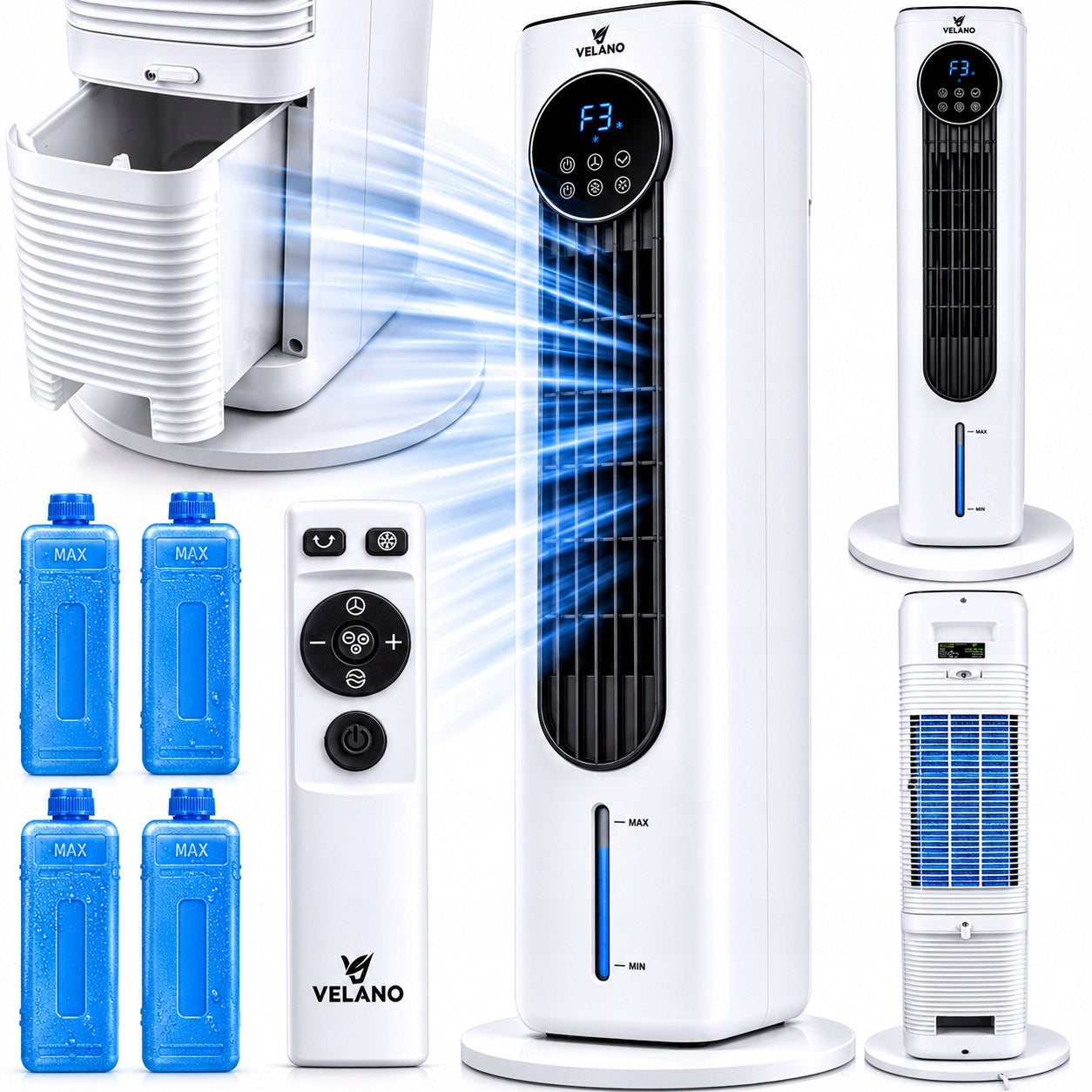 COLUMN FAN WATER FLOOR IONIZATION OSCILLATION DISPLAY REMOTE CONTROL