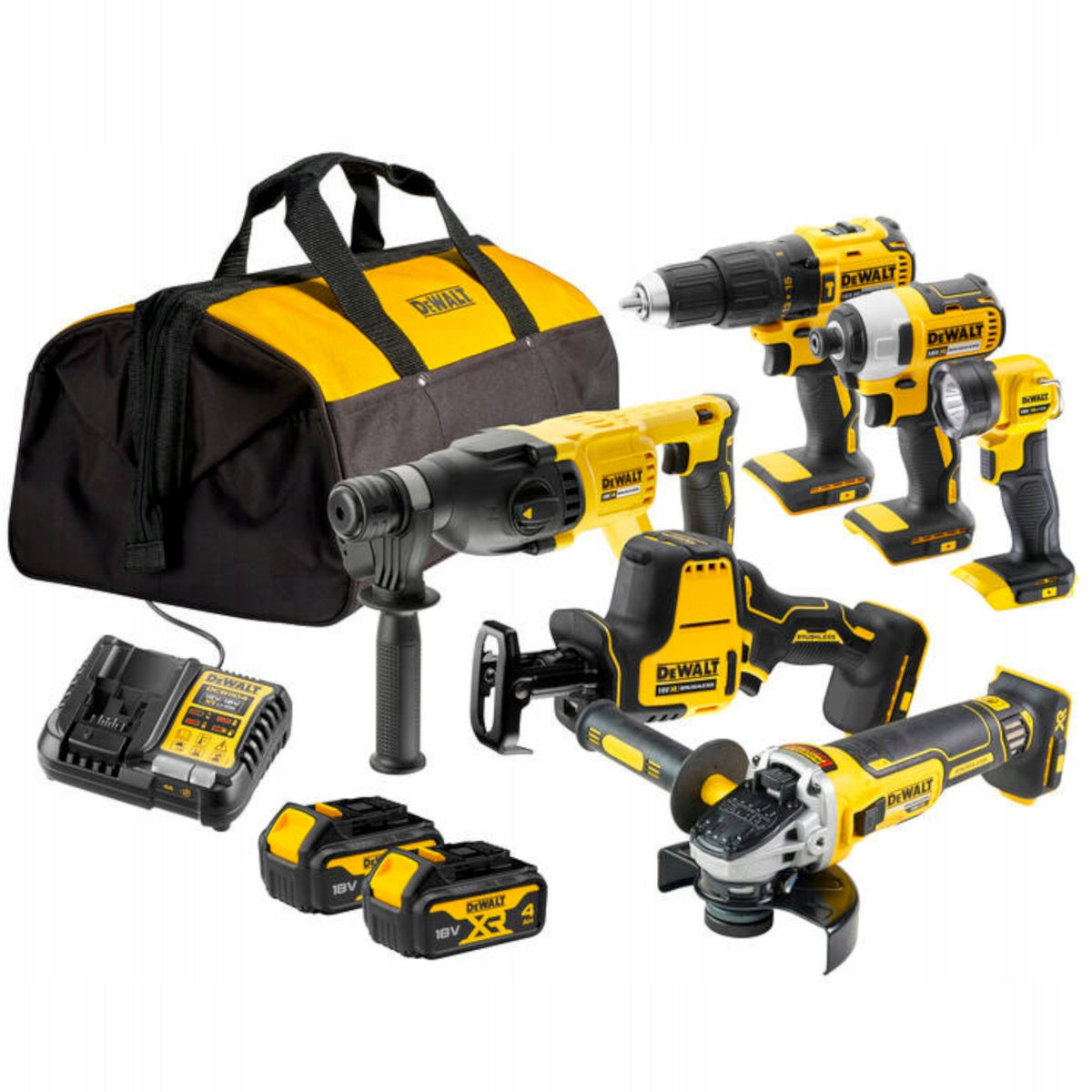 COMBO SET DEWALT DCK607M2-QW 6 POWER TOOLS 18V 2x4,0Ah