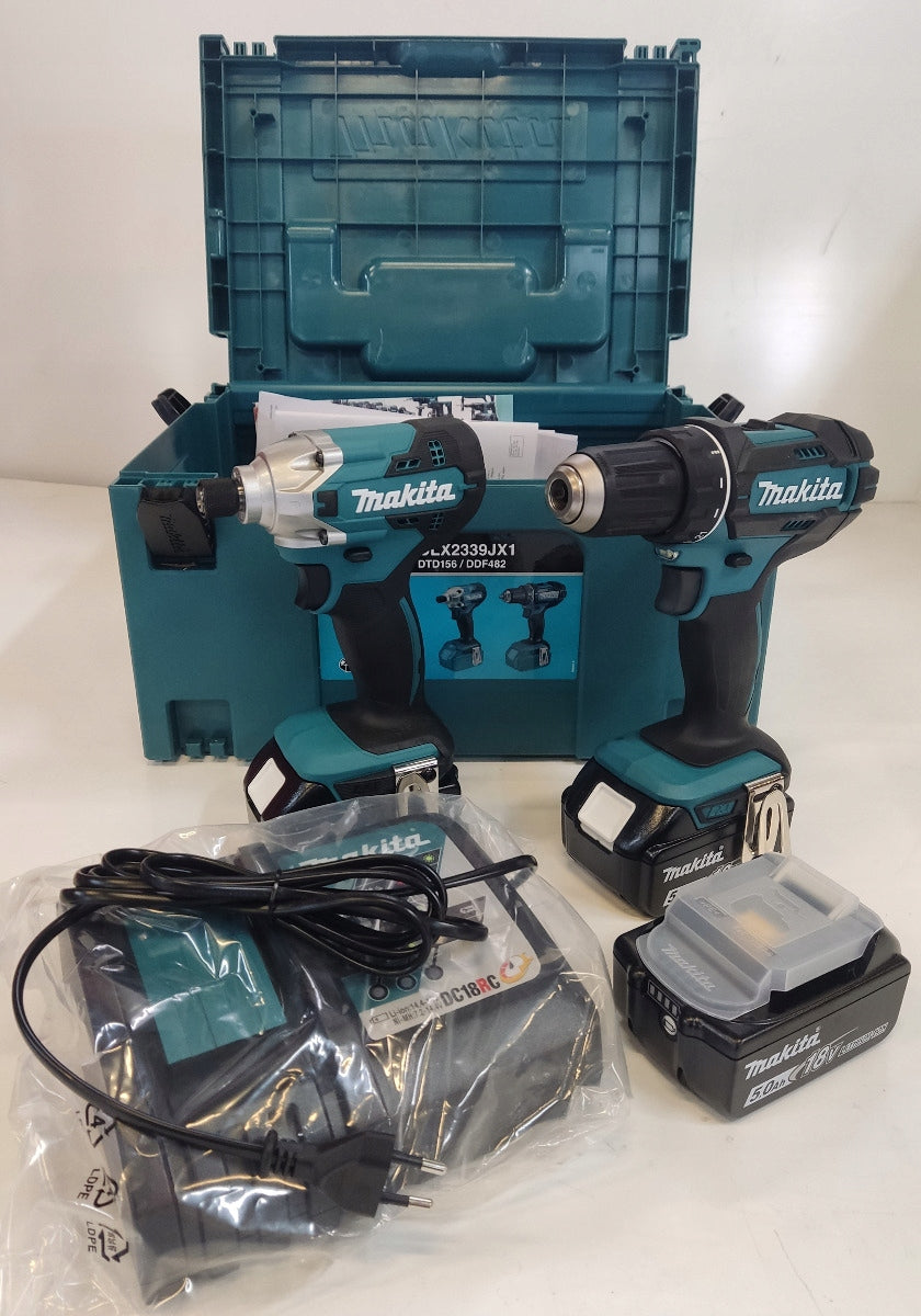 COMBO set Makita DLX2339JX1 3 batteries 5,0 Ah screwdriver and screw driver