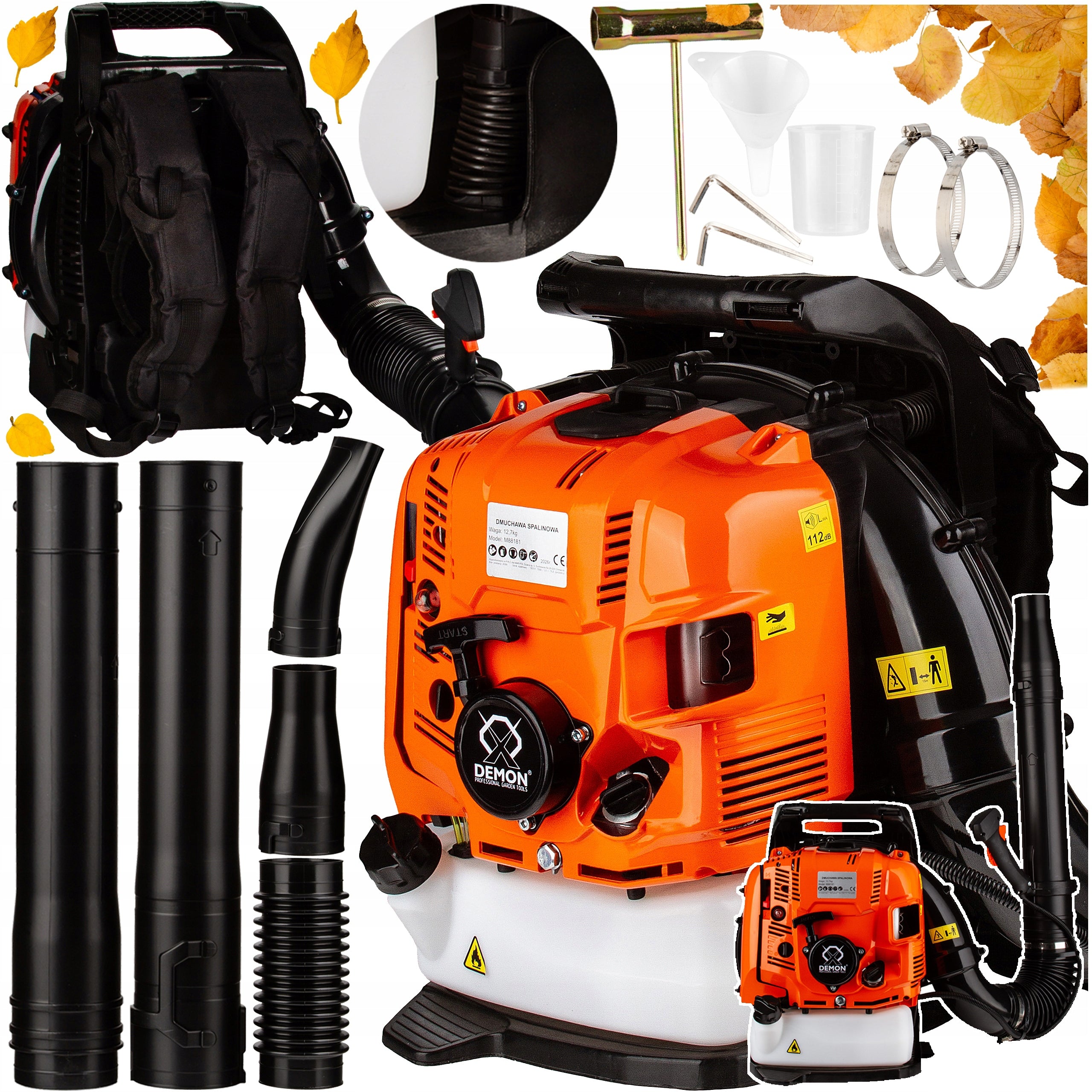 COMBUSTION BACKPACK BLOWER 550km/h FOR GARDEN GRASS LEAVES STRONG 4-SUV 4T