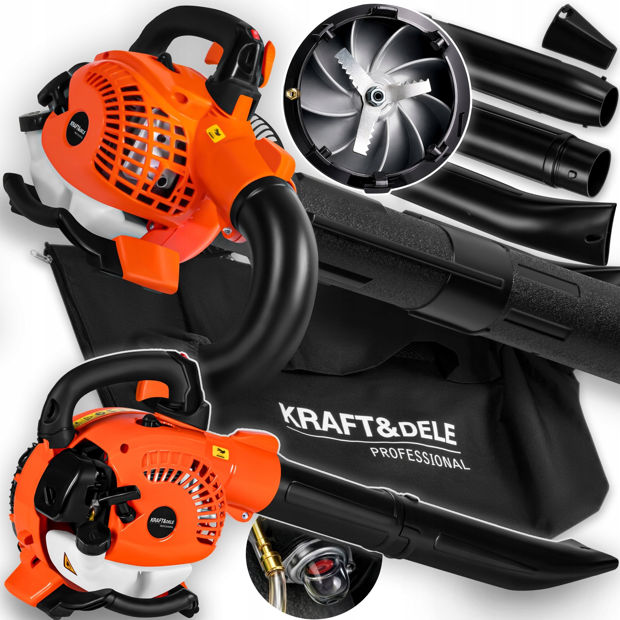 COMBUSTION BLOWER FOR LEAVES GARDEN VACUUM CLEANER WITH SHREDDER 380km/h
