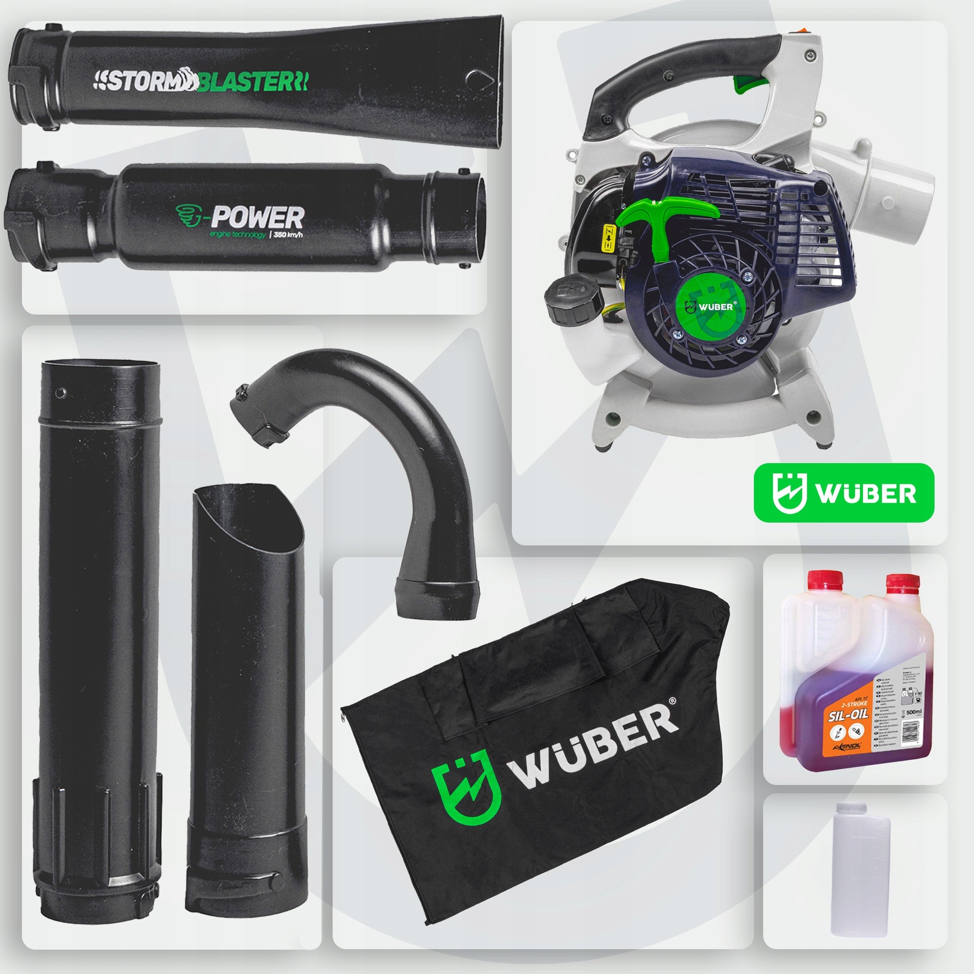 COMBUSTION BLOWER LEAF VACUUM CLEANER 3in1 SHREDDER 750W 50L + OIL 350km/h Manufacturer code ASDS41