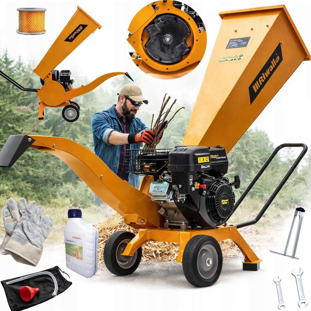 COMBUSTION BRANCH SHREDDER RPS7058 212 CM3 PETROL FOR GARDEN LEAVES